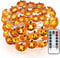 PhilzOps Halloween Lichterkette Kürbis, 4M 40 LED Orange Herbst Deko Lichterketten Batterie Innen Außen Wasserfest DIY Lichter mit Fernbedienung Timer für Gärten Hause Erntedankfest Weihnachten Party