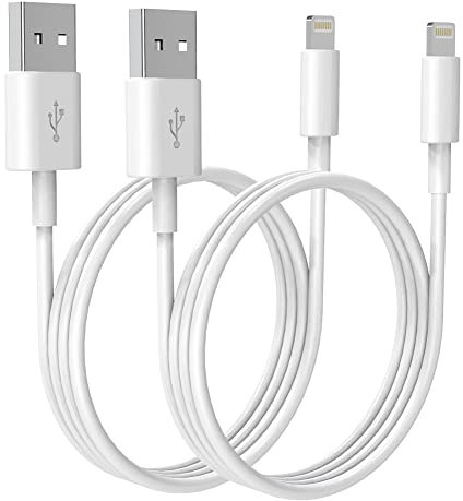 PEAPOLET iPhone Charger Cable, 【Apple MFi Certified】 iPhone Cable USB-A to Lightning Cable Apple iphone Fast Charger for iPhone 14/13/12/11Pro/Max/XS/X/XR/8/7/6 iPad iPod 2PACK (3.3 FT)