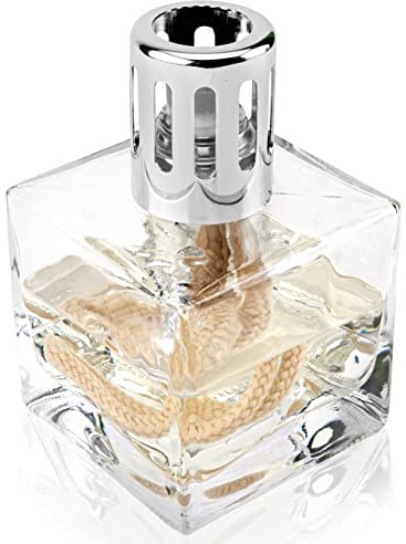 KAZIS® I Katalytische Lampe Cube I Duftlampe I Glas I XL I 150 ml Inhalt I transparent Würfel