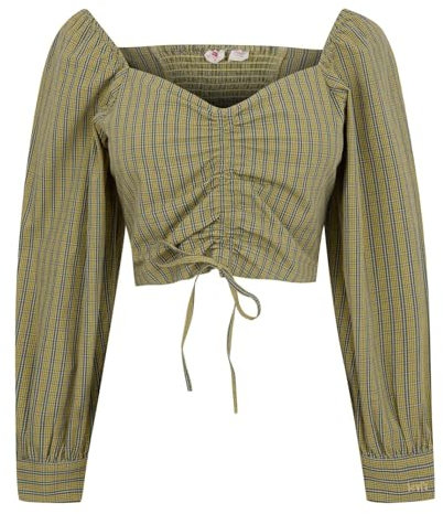 Levi's Damen Devin Bluse, Zelda Plaid Weeping Willow, Grün, M