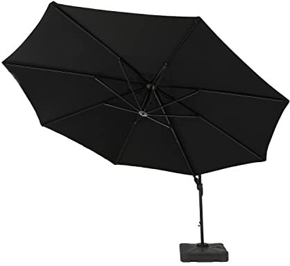 Royalcraft 3.5m Deluxe Round Cantilever parasol Grey + 100kg base