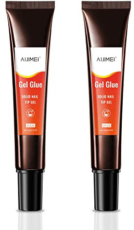 Gel Nail Glue Nail Gel Glue for Nail Tips Uv Nail Glue for Acrylic Nails Nail Glue Nail Glue for Press on Nails (Nail Tips Glue 2PCS)