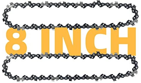 8 Inch Chainsaw Chain 3/8 LP Pitch .050 Gauge 33 Drive Links, 8 Inch Replacement Pole Saw Chains Compatible for Sun Joe SWJ800E SWJ806E, Chicago, Portland 62896, Greenworks, Oregon S33 -2 Pack