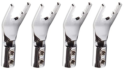 4 PZ Audio Y Banana Plug Saldatura Y Rodiato Vite Forcella HiFi Speaker Spade Connettore