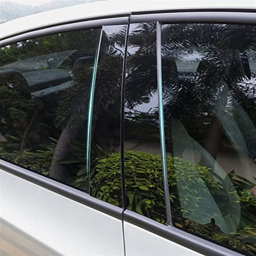 NORDYO 8 STÜCKE Auto BC Säulen Mittlere Mittelsäule PC Fensterverkleidung Passend for Hyundai Tucson 2015-2019 Dekorationsstreifen Schutz Autoaufkleber (Size : Black 8 pcs)