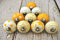 ARTISNO Beautiful Yellow and White Ceramic Knobs Kitchen Cabinet Drawer Knobs Hardware Knobs Handmade Knobs Cabinet Knobs Ceramic Door Knobs. Set of 10