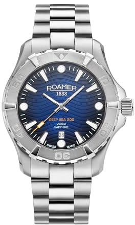 Roamer - Armbanduhr Date Deep Sea 200 - Quartz Uhrwerk - Gehäusebreite: 43 mm - Edelstahl - 20 ATM
