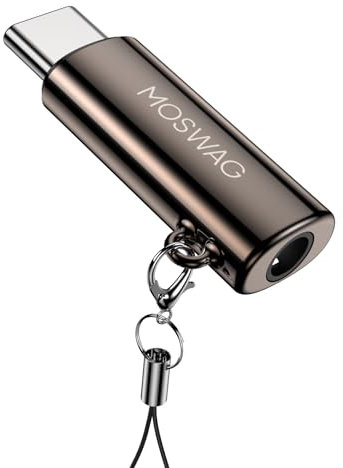 MOSWAG USB C zu 3,5 mm Kopfhörer Adapter, USB C Aux Adapter zu Kopfhörer Jack Audio Adapter Zinklegierung Adapter Kompatibel mit Samsung GalaxyS23 S22 S21 S20 S10 Plus,Ultra S21+,Pixel 7/6,Pad Pro 6
