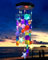 iShabao Muscheln und Sterne Solar Windspiel Garten 21 LED Solar Windspiel für Draußen Abdichtung, Geschenke für Mutter/Frauen/Tochter/Freundin, Dekorationen für Baum, Terrasse, Balkon, Hof(Farbig)
