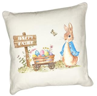 Anonymous Gifting Peter Rabbit Easter cushion cover - Nursery, playroom, bedroom, children's pillow - Blue Jacket
