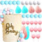 Palm Leaf Cake Decorations Gender Reveal Cake Toppers Boy or Girl Cake Decoration Pink Blue Balls Cake Toppers Baby Shower Cake Decoration