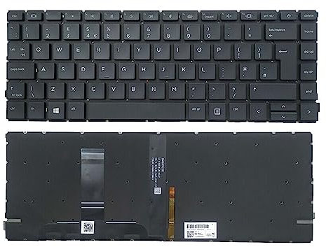 Laptop UK Keyboard Compatible for HP ProBook 14 440 G8 445 G8 M23770-001 M23769-001 4BX8QTA00A0 M23769-001 Backlit