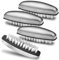UCEC 4X Nagelbürste, Nagelbürste Edelstahl, Hochwertige Handwaschbürste, Fingernagelbürste, Borsten Hart und Weich, Handbürste Nagelbürste, Wirksame Geruchsbeseitigung, Handbürste Kinder, Gemüsebürste