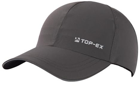 TOP-EX wasserdichte Baseball Cap Herren Running Cap Sommer Kappe Sonnenhut Basecap Großer Kopf Sports Golf Cap 65 Tennis Laufkappe UV-Schutz LX/L Dunkelgrau