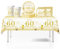 41Pcs White Gold Happy 60th Birthday Party Tableware Set Plastic Table Cloth,Paper Plates Napkins 60th Birthday Table Decorations Disposable Tableware Kit for Men Women 60th Birthday Decorations