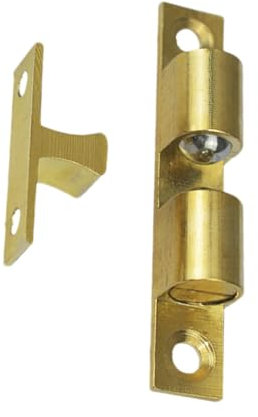Door Latch - Cabinet Magnetic Door Catch | Brass Double Roller Furniture Door Ball Latch | Closet Door Hardware Copper Bead Buckle for Furniture | Cabinet Closet Door Bookshelf Latch| Wardrobe Latch