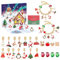 PEIFOON Geschenke für Mädchen Bastelset, Armbänder Selber Machen Bastelset Kinder, Goldfarben Armbänder und Charms, Adventskalender Schmuck für Kinder Geschenk Mädchen 5 6 7 8 9 10 11 12 Jahre