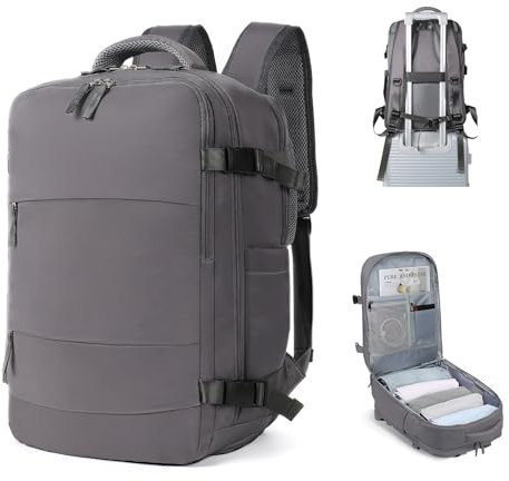 TANTOMI Handgepäck Rucksack, Rucksack Handgepäck Flugzeug 43x30x20, Reiserucksack Flugzeug Businese Cabin Bag Laptoptasche Mehrtaschiges Design Passend mit Schuhfach