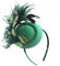 Fascinators Hut für Frauen, Elegant Feder Bowler Hut Fascinators Schleier Hochzeit Fascinator Kopfbedeckung Schmetterling Fascinators Stirnband Cocktail Tee Haarschmuck für Kirche, Bankett, Tanz(Grün)