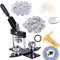 32-mm-Knopfpressen-Set mit Pin-Maker-Maschine, runder DIY-Stanzer für Abzeichen, mit 500 Knopfteilen + Metallschneider, austauschbaren Größen, zur Herstellung von Abzeichen