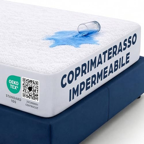 Matratzenschoner 180x200 cm wasserdichte Matratzenauflage Spannbettlaken Nässeschutz aus Baumwolle und Mikrofaser Matratzenbezüg Inkontinenzunterlage Atmungsaktiv für Bett und Matratze Waschbar