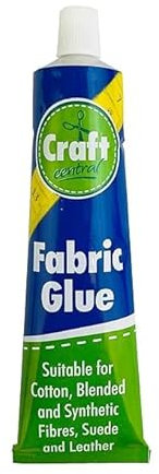 Fabric Glue for Clothing, Cotton, Polyester, Suede, Leather, and Mixed Fibres, 50 ml