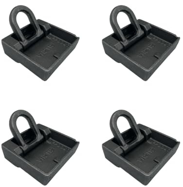 Lasiprofi Zurrmulde eckig, 95x90 mm Belastbarkeit: 2.500 daN, Stahl roh, klappbar | Ladungssicherung I Set (4)