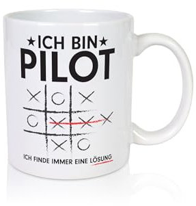 Löse Probleme: Pilot | Flugzeug | Piloten - Tasse Weiss - Kaffeetasse/Geschenk/Familie