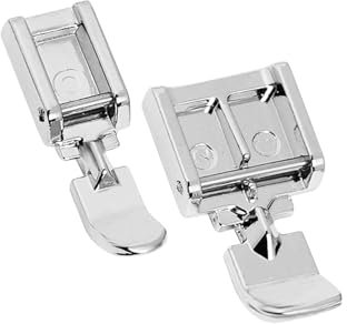 2 Stück Nähfuß,Nähfüße für W6 Brother Singer Privileg Nähmaschine,Nähmaschinen Zubehör Sewing Machine Presser Feet Reißverschluss Füßchen Saum Nähen Fuß handnähmaschine Foot Ersatzteile Nähzubehör