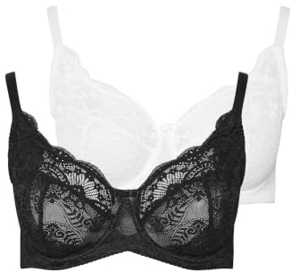 Yourset 2 Pack Curve & White Swirl Lace Bras - Women's - Plus Size Curve