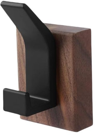 Ganci portasciugamani in legno | appendiabiti robusto da parete per guardaroba, appendiabiti da parete in noce, porta vestiti per asciugamani, zaini, borse, vestiti, cappelli, chiavi