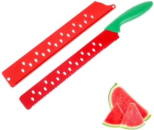 TOYZFRIENDY Coltello Seghettato da Cucina in Acciaio Inossidabile per Melone Pane e Pizza Estesa per Taglio Facile e Preciso Utensile per Servire e Preparare Dolci e Frutta