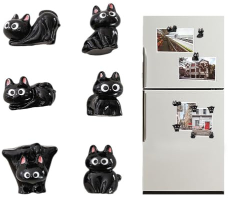 THQAE 6 Stück Katze Magnete 3D Kühlschrank,teiliges süßes Magnet Set,für Whiteboard, Schließfach,Küche & Büro für Kinder & Erwachsene