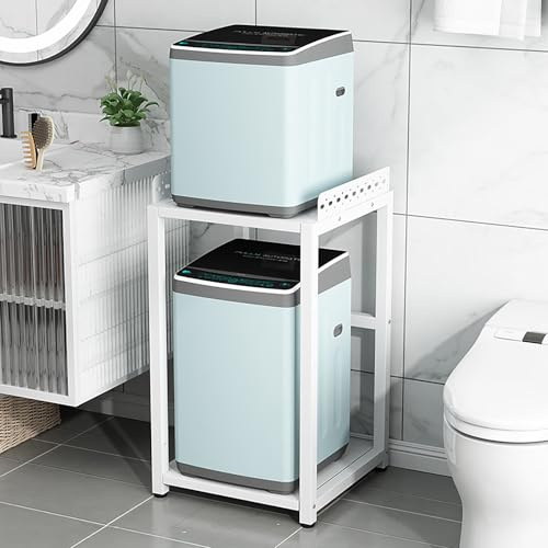 Robuster Wäschetrockner, stapelbares Regal, 2 Etagen, platzsparend, hält 100 kg, perfekt für Waschmaschine und Trockner, 45 x 45 x 80 cm