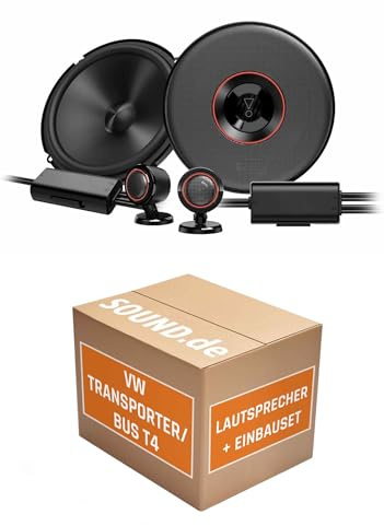 Lautsprecher Boxen Einbaupaket für JBL Club3 64CTP kompatibel mit VW T4, Facelift vorne | 2X Tief-Mitteltöner mit integriertem Hochtöner 210W MAX