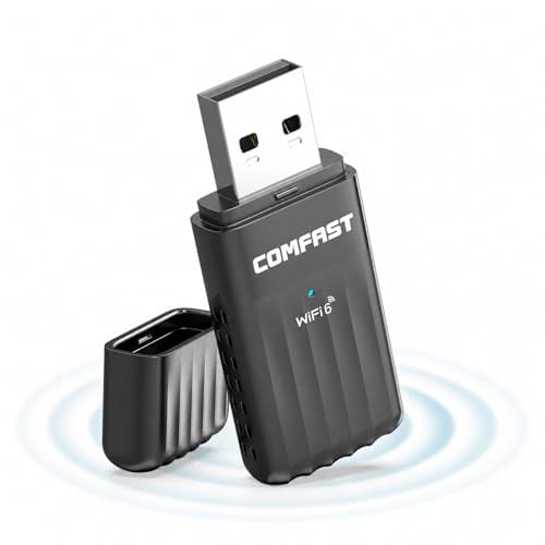 COMFAST 2 en 1 Adaptador USB WiFi 6 Bluetooth 5.3 AX900 Antena WiFi USB | Receptor WiFi Doble Banda 5GHz/2.4GHz, WPA3, MU-MIMO, OFDMA, Soft AP Modo, Compatible con Windows 11/10