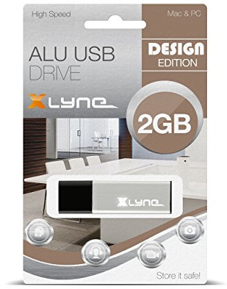 XLYNE 2GB USB-Stick 2.0 ALU High Speed, Design Flash Laufwerk