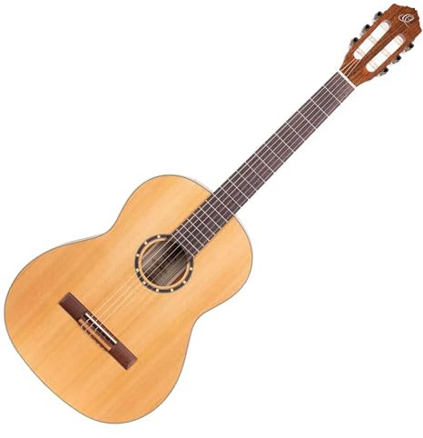 Ortega Guitars 4/4 Konzert Gitarre – Slim Neck – Family Series – Inklusive Gig Bag – Zeder, Mahagoni, Natur (R122SN)