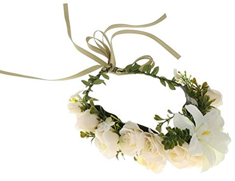 ULTNICE Blumen Kranz Stirnband Krone Blumengirlande Haare Hochzeit für Festival