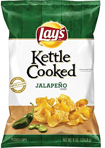 Lay's Kettle Cooked Jalapeño Flavored Potato Chips - 8oz