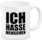 trendaffe Kaffeebecher mit Mittelfinger Motiv und Spruch: Ich hasse Menschen