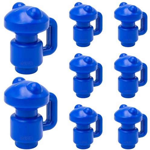 AWM Trampolin Endkappen (Frosch) Schutzkappen 28 mm - Innenliegend - Sicherheitsnetz Kappen Abschlusskappen *INNEN (8 Stück, blau)