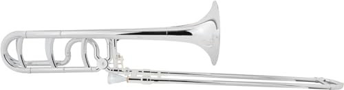 Classic Cantabile MardiBrass ABS Kunststoff Quart-Posaune - Bb/F-Stimmung - Fiberglas-Zug - 850g leicht - Bohrung: 13,9 mm - inkl. Mundstück und Gigbag - silber