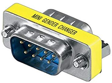 Tecnostore Conector Sub-D 9 pines macho hembra Gender Changer Serie M F Adaptador VGA
