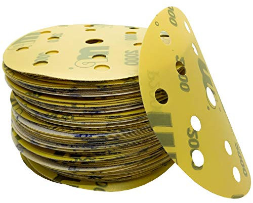 5x Dipoxy-Exzenter-Schleifer Klett Schleifscheiben P2000 für 150mm Teller Durchmesser