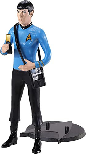 The Noble Collection Star Trek Bendyfigs Spock - 7.5in (19cm) Noble Toys Bendable Figure Posable Collectible Doll Figures with Stand