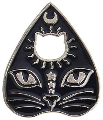 1pc Unisex Emaille Revers Pin Gothic Magische Katzen-tatzen-brosche Abzeichen Hexe Abdrücke Mond-stern-mantel-patriotismus-revers-stifte Weihnachtsgeschenke