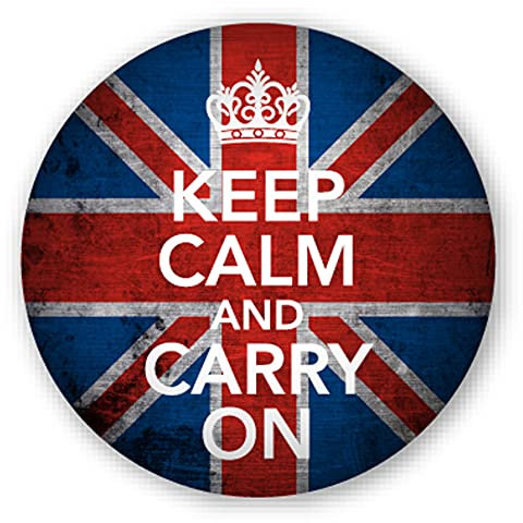Big City Crystal Fridge Magnet Union Jack British Manchester Bee Liverpool Birmingham Newcastle Round (Keep Calm & Carry On)