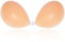 Niidor Adhesive Bra Strapless Sticky Invisible Push Up Silicone Bra Nipple Covers for Backless Dress Orange C Cup
