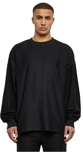 Urban Classics Herren Rib Terry Boxy Crew Black, 3XL